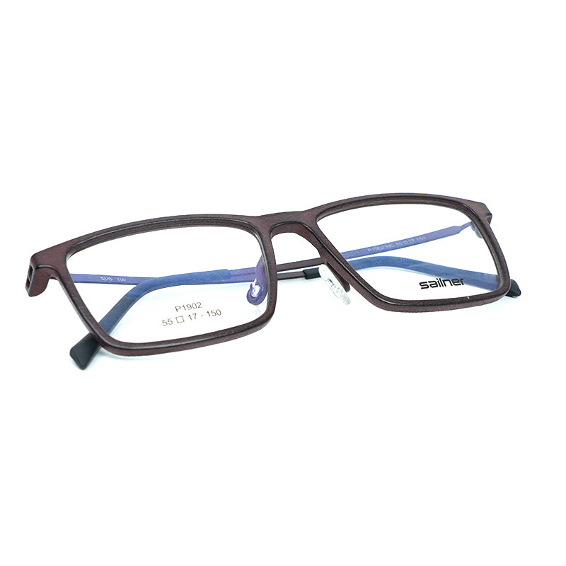 Dark Brown Square 3D Printed Glasses