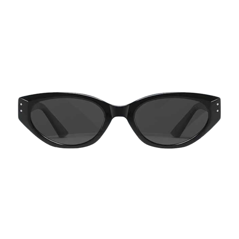 Black Cat-Eye Studded Sunglasses