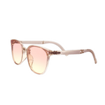 Blush Pink Square Foldable Gradient Sunglasses