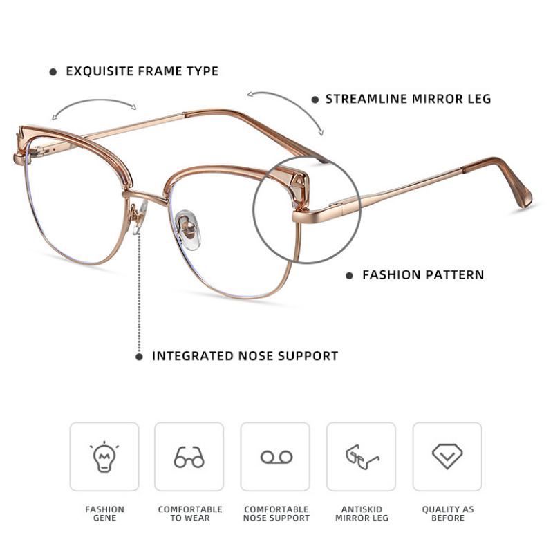 Browline Full Frame Round Glasses