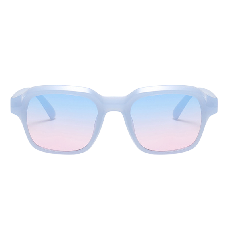 Gradient Blue Pink Square Sunglasses