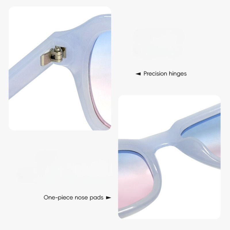 Gradient Blue Pink Square Sunglasses