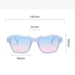 Gradient Blue Pink Square Sunglasses