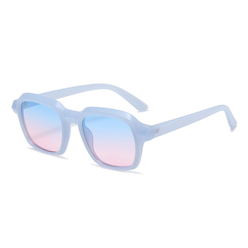 Gradient Blue Pink Square Sunglasses