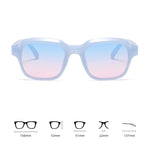 Gradient Blue Pink Square Sunglasses