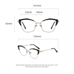 Metal Butterfly Square Eyeglasses