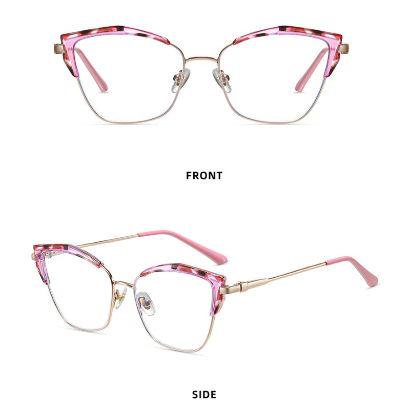 Metal Butterfly Square Eyeglasses