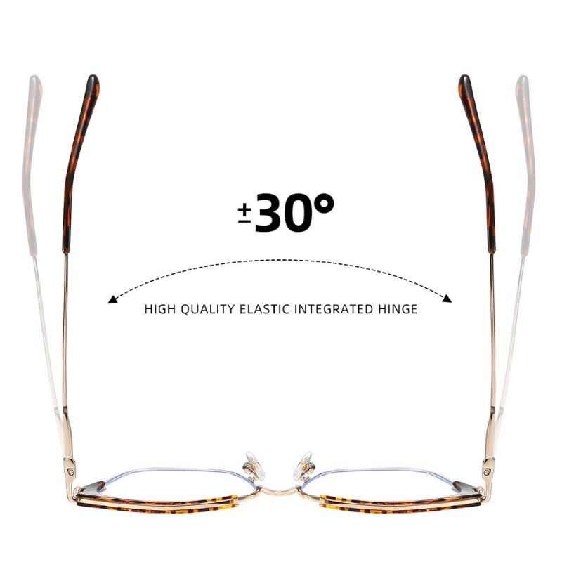 Metal Butterfly Square Eyeglasses