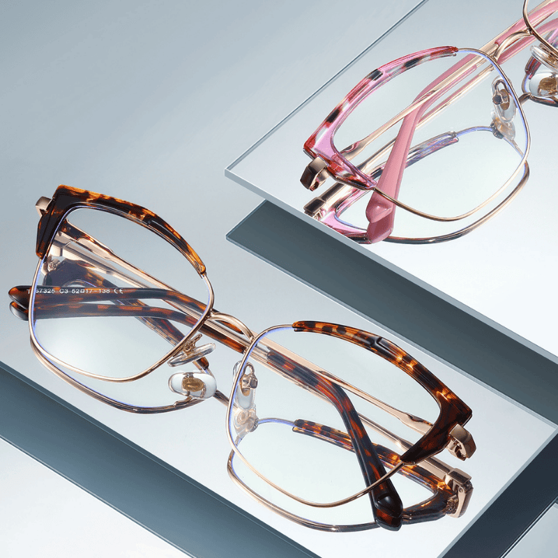 Metal Butterfly Square Eyeglasses