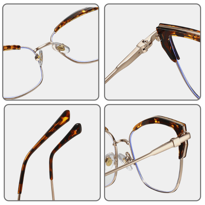 Metal Butterfly Square Eyeglasses