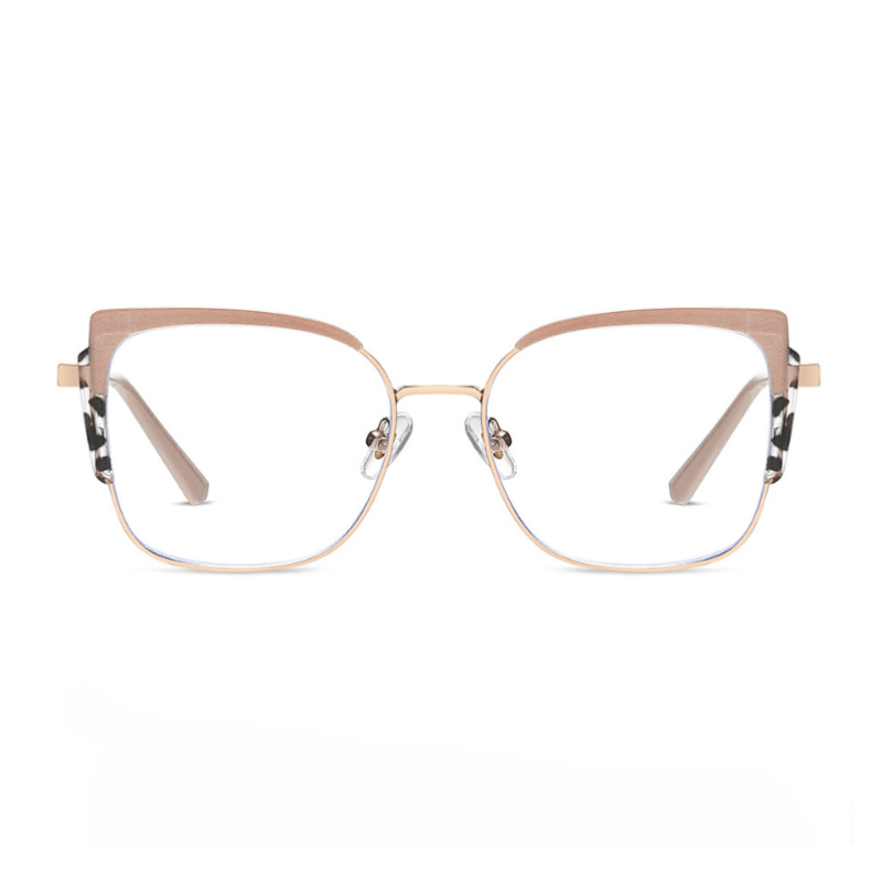 Metal Square Blue Light Blocking Eyeglasses