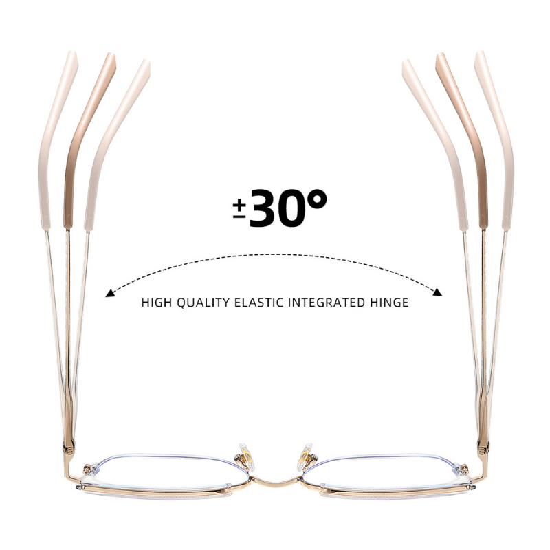 Metal Square Blue Light Blocking Eyeglasses