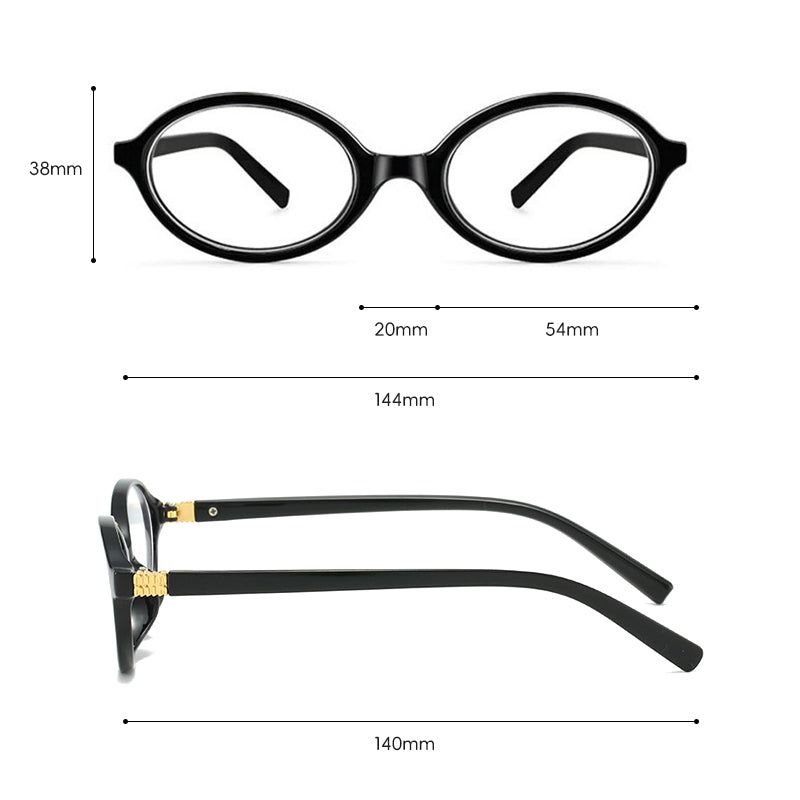 Oval Retro Tortoise Blue Light Eyeglasses