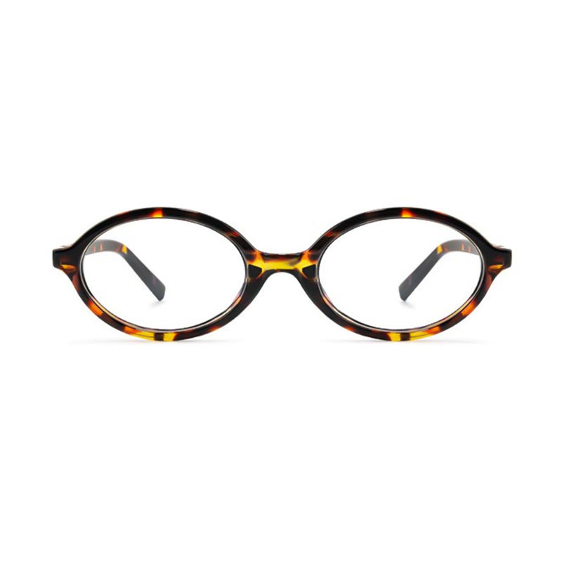 Oval Retro Tortoise Blue Light Eyeglasses