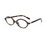 Oval Retro Tortoise Blue Light Eyeglasses