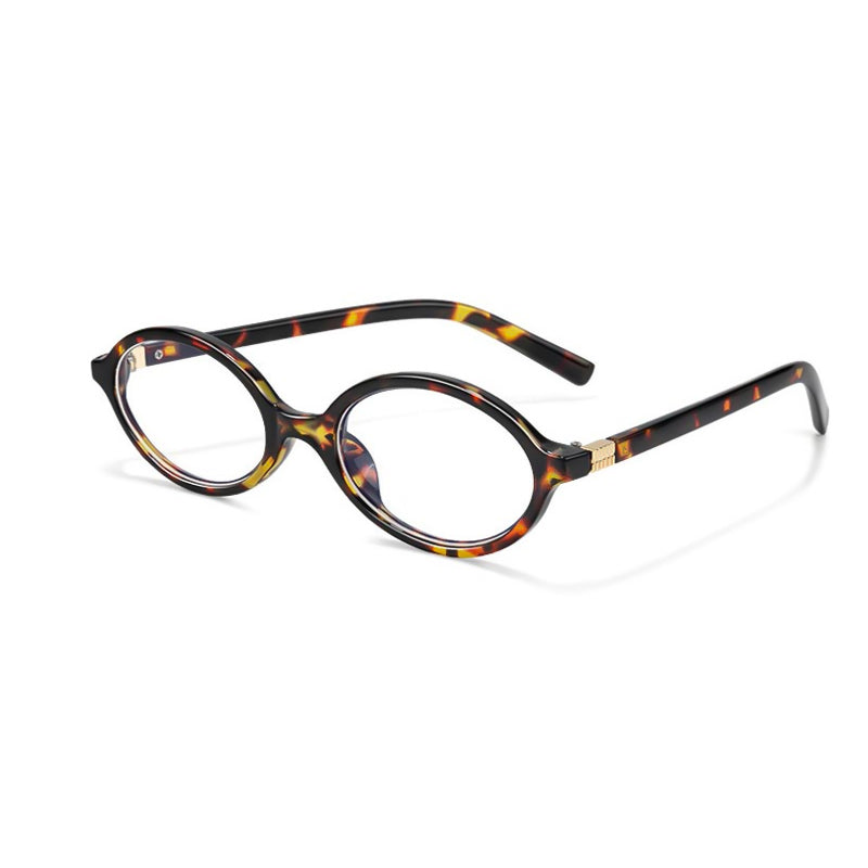 Oval Retro Tortoise Blue Light Eyeglasses