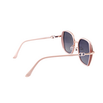 Rose Gold Square Gradient Gray Sunglasses