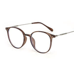 Round Tea Brown Blue Light Blocking Glasses