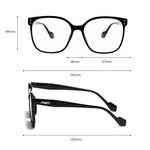 Square Black Blue Light Blocking Glasses