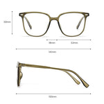 Square Cool Tea Blue Light Blocking Glasses