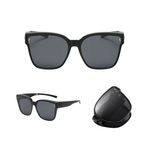 Square Foldable Clip-On Sunglasses