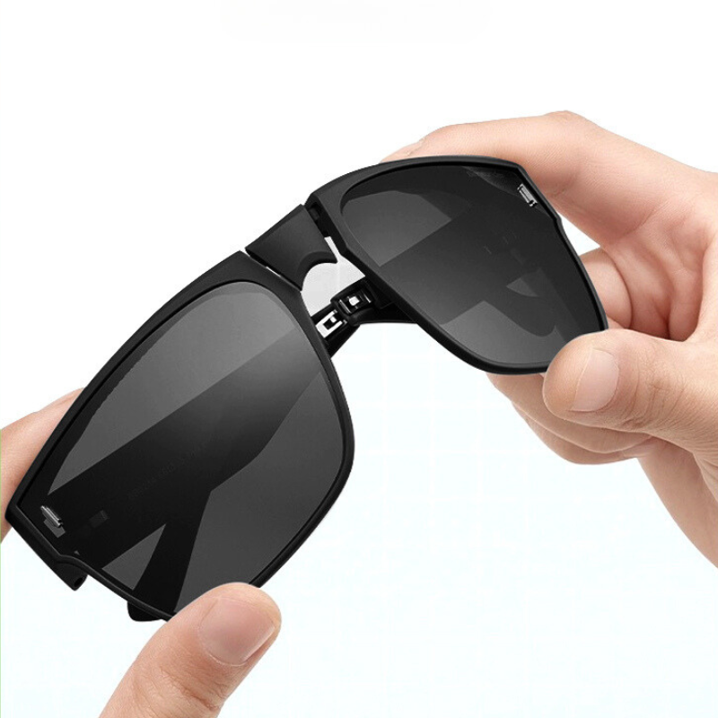 Square Foldable Clip-On Sunglasses