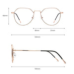 Square Rose Gold Blue Light Eyeglasses