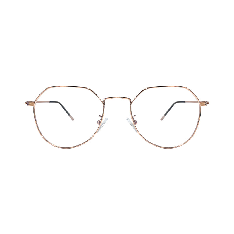 Square Rose Gold Blue Light Eyeglasses